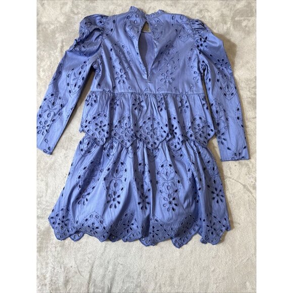 Women’s Zara Embroidered Eyelet Cut Out Dress Size Small - Picture 13 of 15